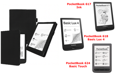 Чехол CRAYTON для PocketBook 617, 618, 624 – стиль, защита, цвет Black