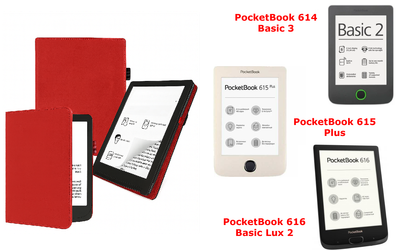 Чехол CRAYTON для PocketBook 614, 615, 616 – стиль, защита, цвет Red