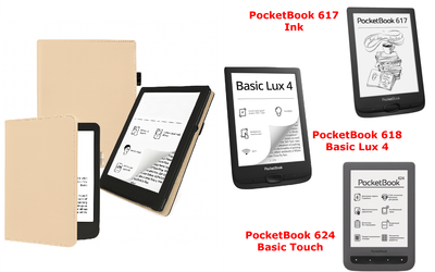 Чехол CRAYTON для PocketBook 617, 618, 624 – стиль, защита, цвет Bezevui