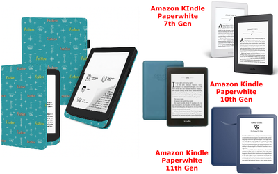 Чехол CRAYTON для Amazon KIndle Paperwhite 7th Gen, 10th Gen, 11th Gen – стиль, защита, цвет Feshn-Bue