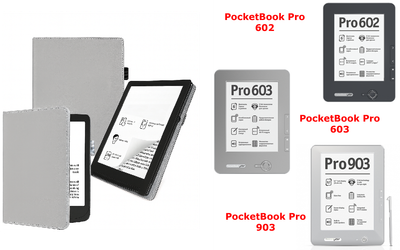 Чохол CRAYTON для PocketBook Pro 602, 603, 903 — стиль, захист, колір Silver