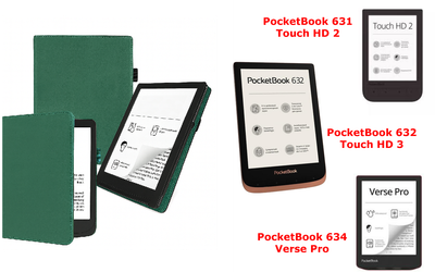 Чехол CRAYTON для PocketBook 631, 632, 634 – стиль, защита, цвет Green