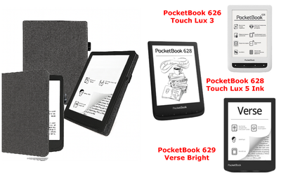 Чехол CRAYTON для PocketBook 626, 628, 629 – стиль, защита, цвет Gray
