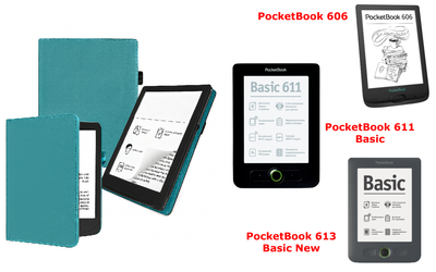 Чехол CRAYTON для PocketBook 606, 611, 613 – стиль, защита, цвет Biryza