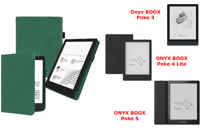 Чехол CRAYTON для Onyx BOOX Poke 3, Poke 4 Lite, Poke 5 – стиль, защита, цвет Green