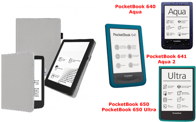 Чехол CRAYTON для PocketBook 640, 641, 650, 650 Ultra – стиль, защита, цвет Silver