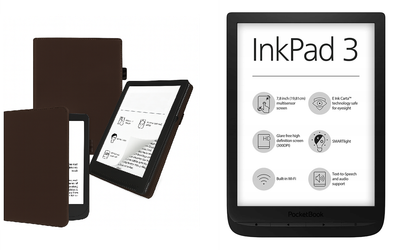 Чехол CRAYTON для Pocketbook Inkpad 3 PB740 – стиль, защита, цвет Braun
