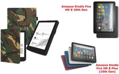 Чехол CRAYTON для Amazon Kindle Fire HD 8 10th Gen, Fire HD 8 Plus (10th Gen) – стиль, защита, цвет Saxara
