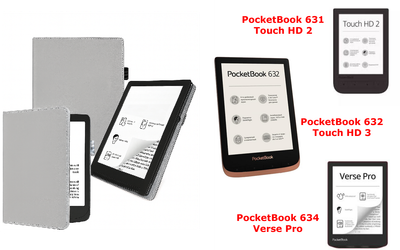 Чехол CRAYTON для PocketBook 631, 632, 634 – стиль, защита, цвет Silver