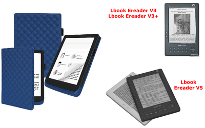 Чехол CRAYTON для Lbook Ereader V3, V3+, V5 – стиль, защита, цвет Karos Blue