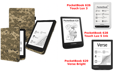 Чохол CRAYTON для PocketBook 626, 628, 629 — стиль, захист, колір Pixel M14