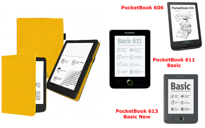 Чехол CRAYTON для PocketBook 606, 611, 613 – стиль, защита, цвет Yellow