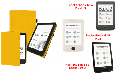 Чехол CRAYTON для PocketBook 614, 615, 616 – стиль, защита, цвет Yellow