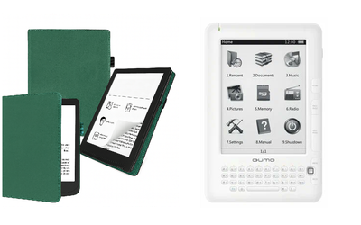 Чехол CRAYTON для Qumo Libro II HD – стиль, защита, цвет Green