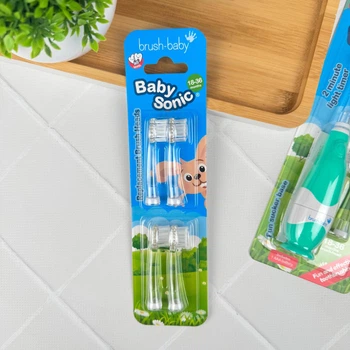 Сменные насадки Brush-Baby для щетки BabySonic 0-3 от 18 до 36 месяцев, 4 шт