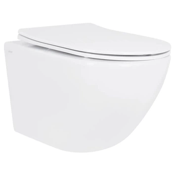 Унітаз підвісний Qtap Jay Ultra Quiet безобідковий з сидінням Soft close (QT07335175W)