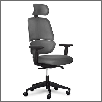 Офісне крісло Mealux Leo Air Plus Dark Grey (арт.Y-546 KBG) Сіре