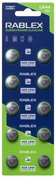 Батарейки Rablex BUTTIN CELL AG13 (LR44) 10 шт