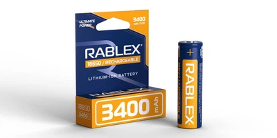 Аккумулятор Rablex 3400 mAh Li-ion 3.7V 18650 Аккумуляторные батарейки пальчиковые универсальные