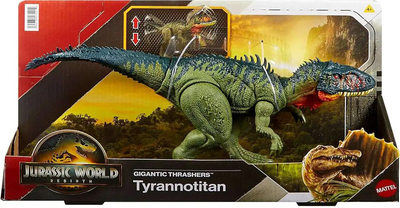 Фігурка Mattel Jurassic World Rebirth Gigantic Thrashers Tyrannotitan 17 см JCL75 (194735272914)