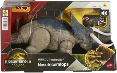 Фігурка Mattel Jurassic World Rebirth Wild Roar Nasutoceratops 17 см JGC81 (194735310760)