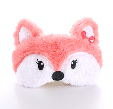 Маска для сна плюшевая "Sweet Fox". Повязка на глаза детская. Наглазная маска женская