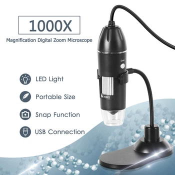 Микроскоп электронный цифровой USB 1000Х для телефона, смартфона, ноутбука, ПК, пайки ER42