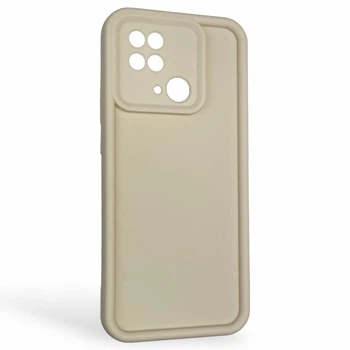 Чехол силиконовый Soft Touch для Xiaomi Redmi 10C молочный (Полная защита камеры)