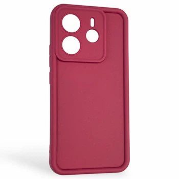 Чехол силиконовый Soft Touch для Xiaomi Redmi Note 14 4G EU бордовый (Полная защита камеры)