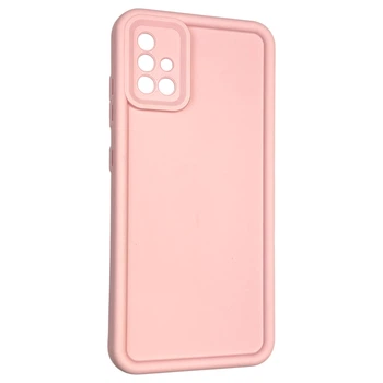 Чехол силиконовый Soft Touch для Samsung Galaxy A51 (SM-A515F) пудровый (Полная защита камеры)