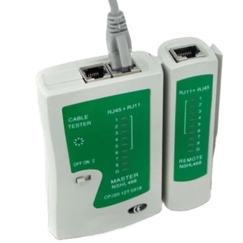 Тестер GRWIBEOU сети телефонного кабеля RJ45 RJ11 зеленый