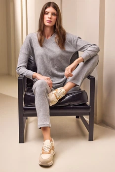 Комплект: свитшот и брюки Lormar 44/46(M/L) Серый меланж (Grigio melange) (110196)