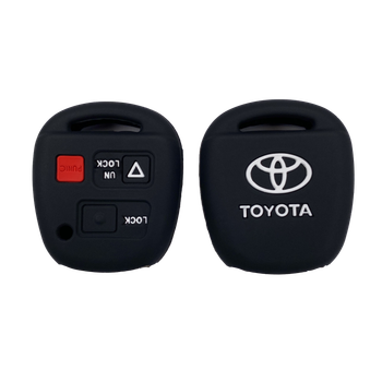 Силиконовый чехол для ключа OneCase Toyota Camry Cruiser Auris Verso Avensis 200 C-HR Cruiser Land Hilux Sequoia Tundra RAV4 Cruiser Land Yaris Proace Highlander Corolla Land Prado Black