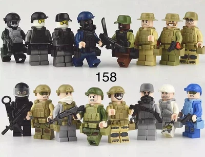 Минифигурки OneBrick спецназовцы военные Гурмании солдаты SWAT