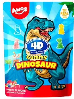 Жевательные конфеты Amos 4D Gummy Dinosaur 198г