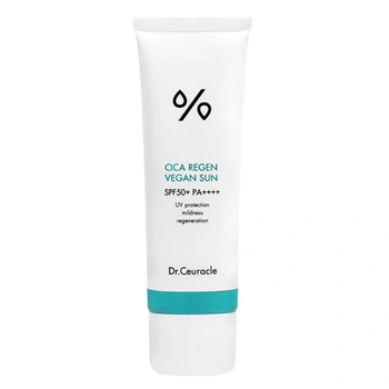 Cica Regen Vegan Sun SPF50+ Сонцезахисний веганський крем з центелою азіатською Dr.ceuracle 50ml