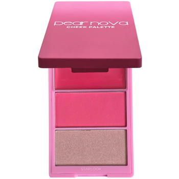 Палетка румяна и хайлайтер для лица, губ, век Pear Nova Cheek Palette Pink 12 г