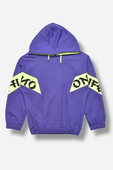 Кофта підліткова для дівчинки фіолетового кольору з принтом Fashion зріст, см 140 (207570)