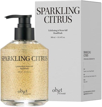 Мило - ексфоліант для рук парфумоване Objet by Kundal Exfoliating & Waterfull Hand Wash Sparkling Citrus 300ml