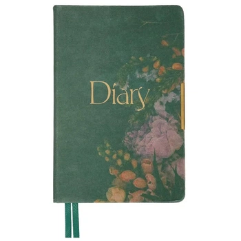 Щоденник 2026 А5 Leo Planner Bloom твердий 252683 - зелений