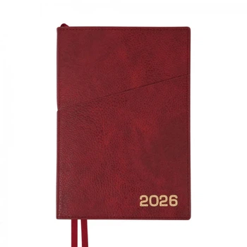 Ежедневник 2026 А5 Leo Planner Credo мягкий 25264* - бордо