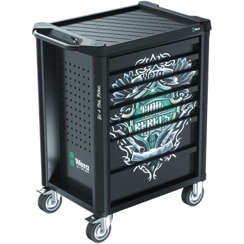 Тележка с инструментом 7 секций, 78 ед., Wera 9700 Tool Rebel 1 (05150130001)