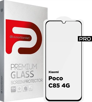 Защитное стекло для смартфона Xiaomi Poco C85 4G ArmorStandart Pro Black (ARM85414)