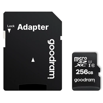 Карта памяти GoodRAM microSDXC 256 ГБ Class 10 UHS-I U1 с адаптером SD (93EDB14EAFE8)