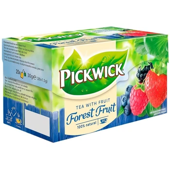 Чай чорний пакетований Pickwick ароматизований з кусочками лісових ягід 20 х 1.5 г