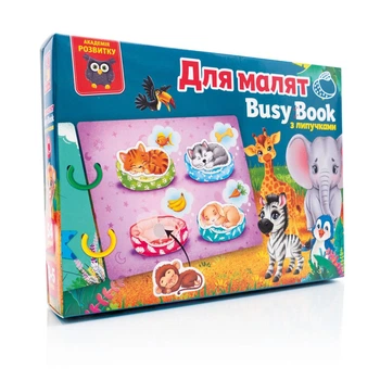 Розвиваюча гра Vladi Toys Бізі бук з липучками "Для малят" VT1310-07