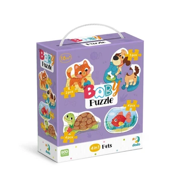 Пазл Dodo 4 в 1 Baby puzzle Домашні тварини 300688 в коробці 18 × 6,4 × 15 см