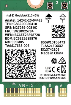 Karta sieciowa Intel Wi-Fi 6E AX210 M.2 2230 (AX210.NGWG.NV) (955555913300966) - Outlet
