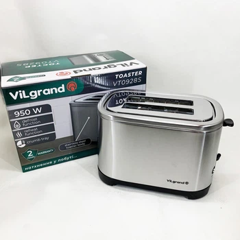 Электрический тостер ViLgrand из нержавеющей стали VT0928S