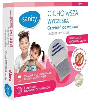 Grzebień do włosów Sanity Cicho Wsza (5907438902614)